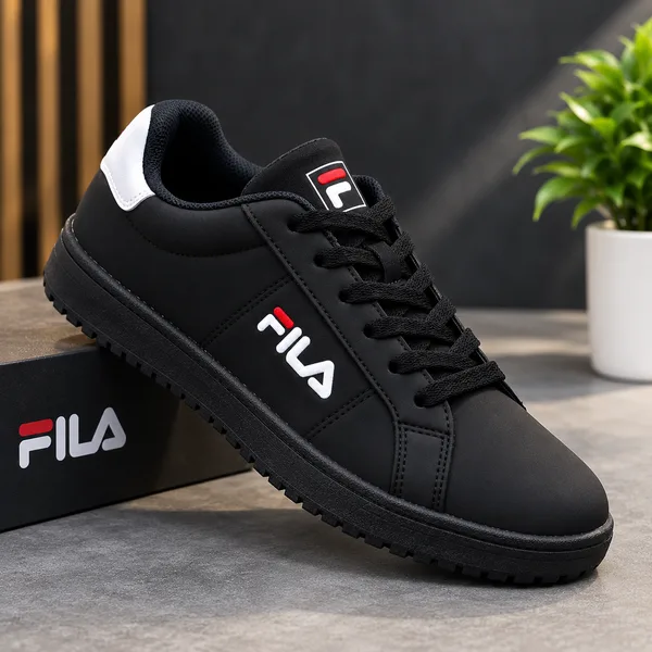 Men's Black Sports Shoes – Lightweight Running & Casual Sneakers - Image 3